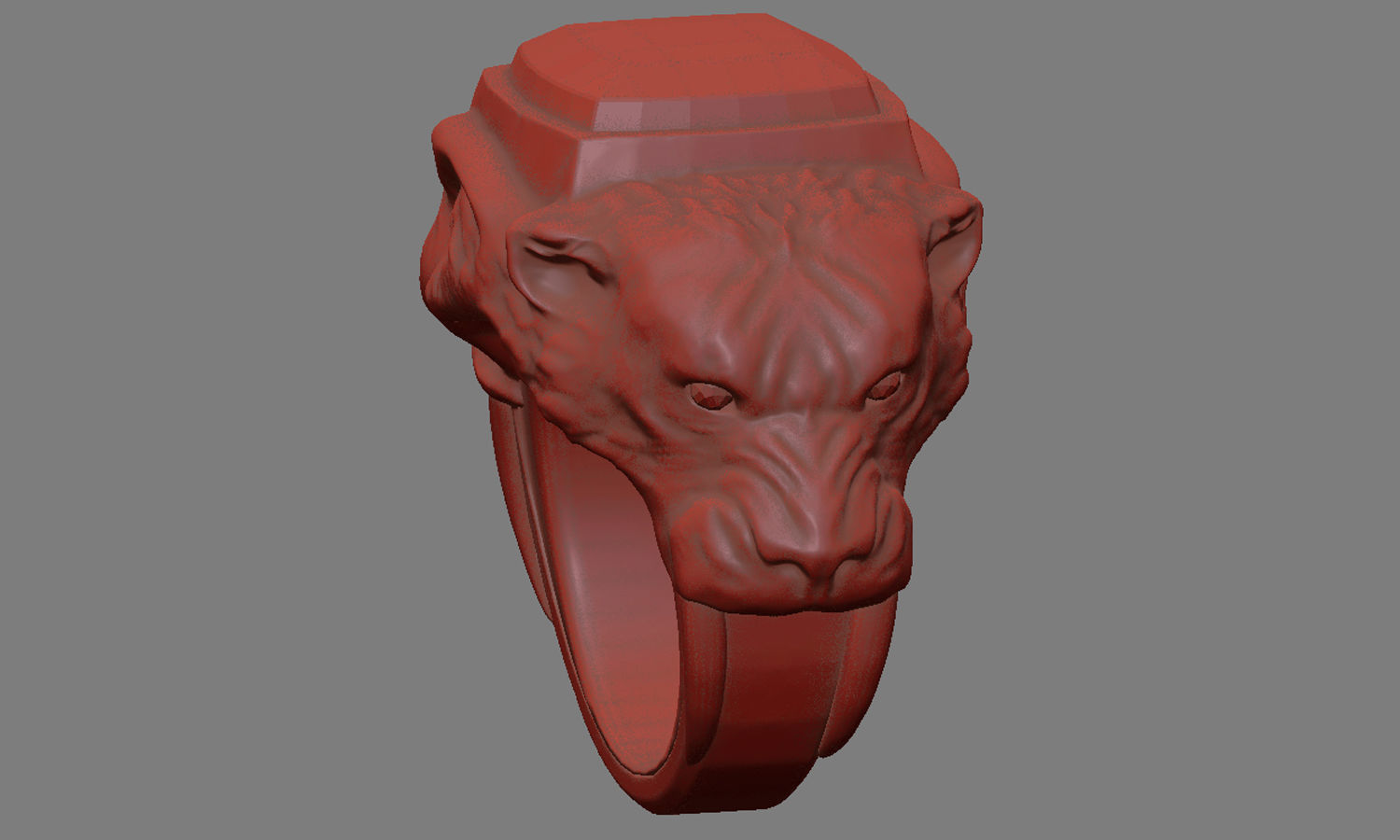 ring lion and elephant Low-poly 3D model_5