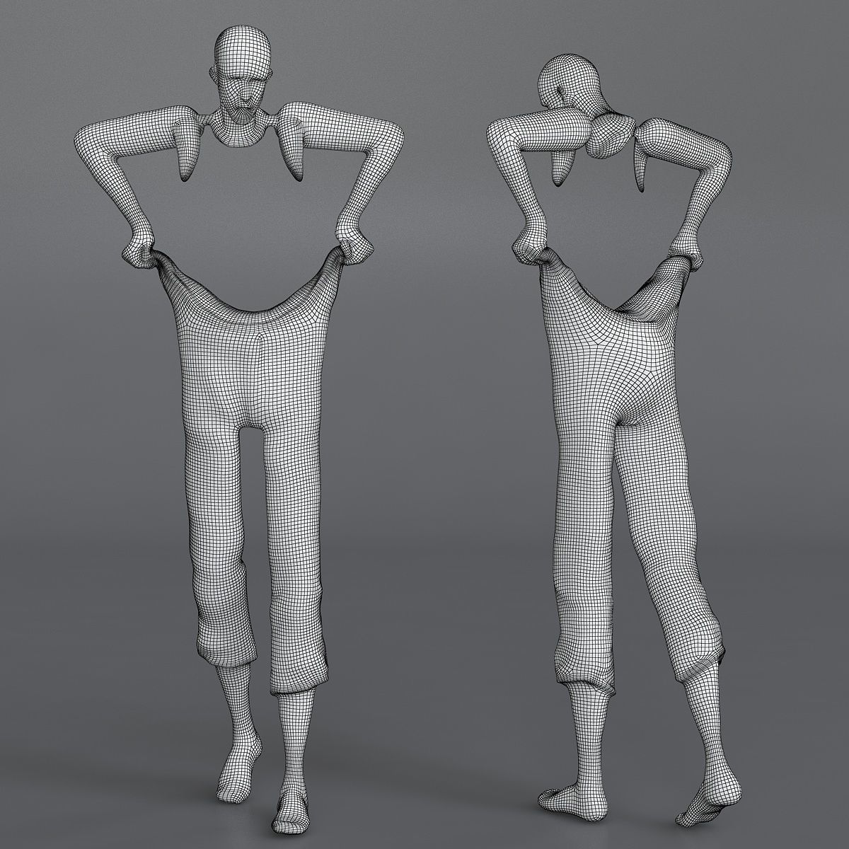 decorative figure Low-poly 3D model_1
