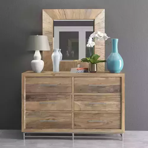 L usine Dresser with Mirror and Decorative Set