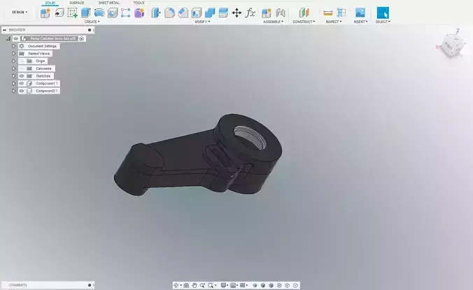 Doosan Puma 2600 SY Parts Catcher arm Housing 3D model