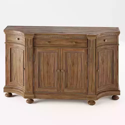 Hooker Sorella Shaped Credenza Low-poly 3D model