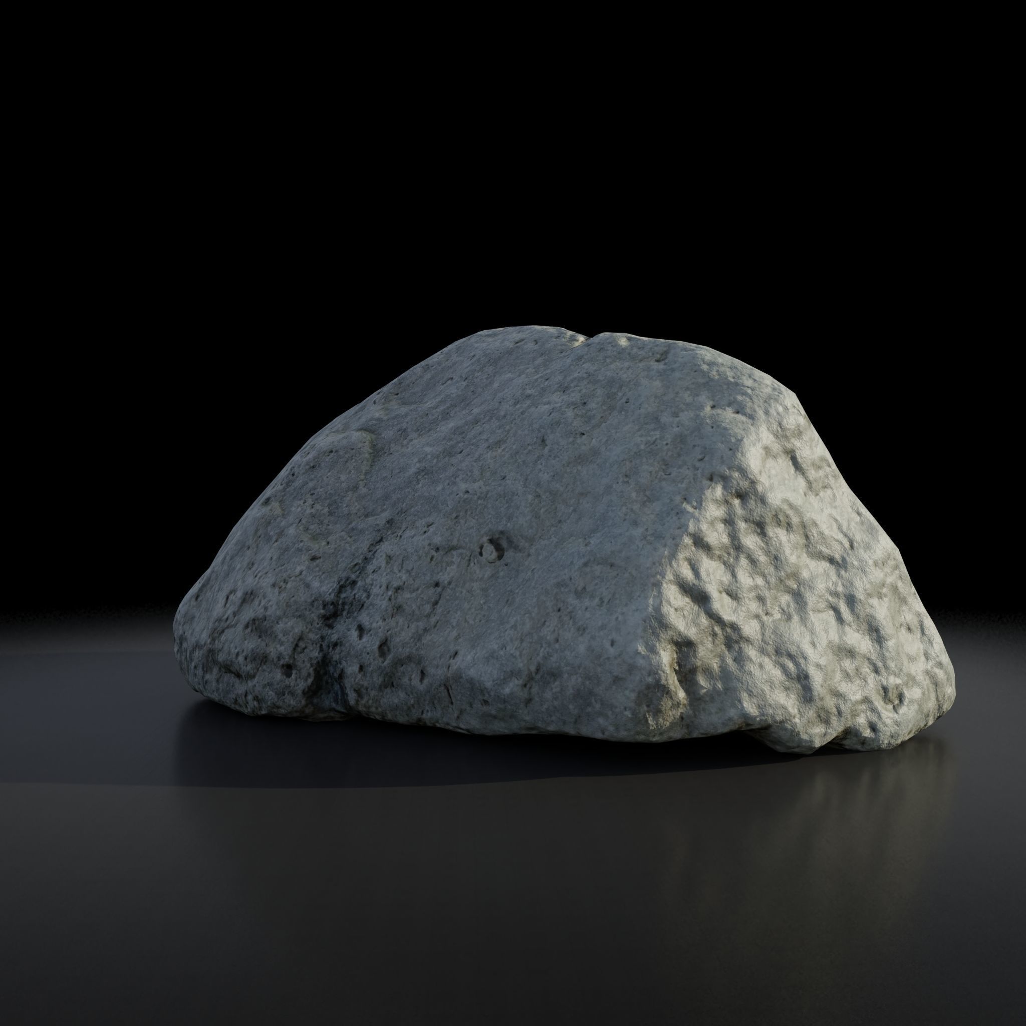 Rock 3D model - Photoscanned PBR Textures - Low and High poly Low-poly 3D model_3