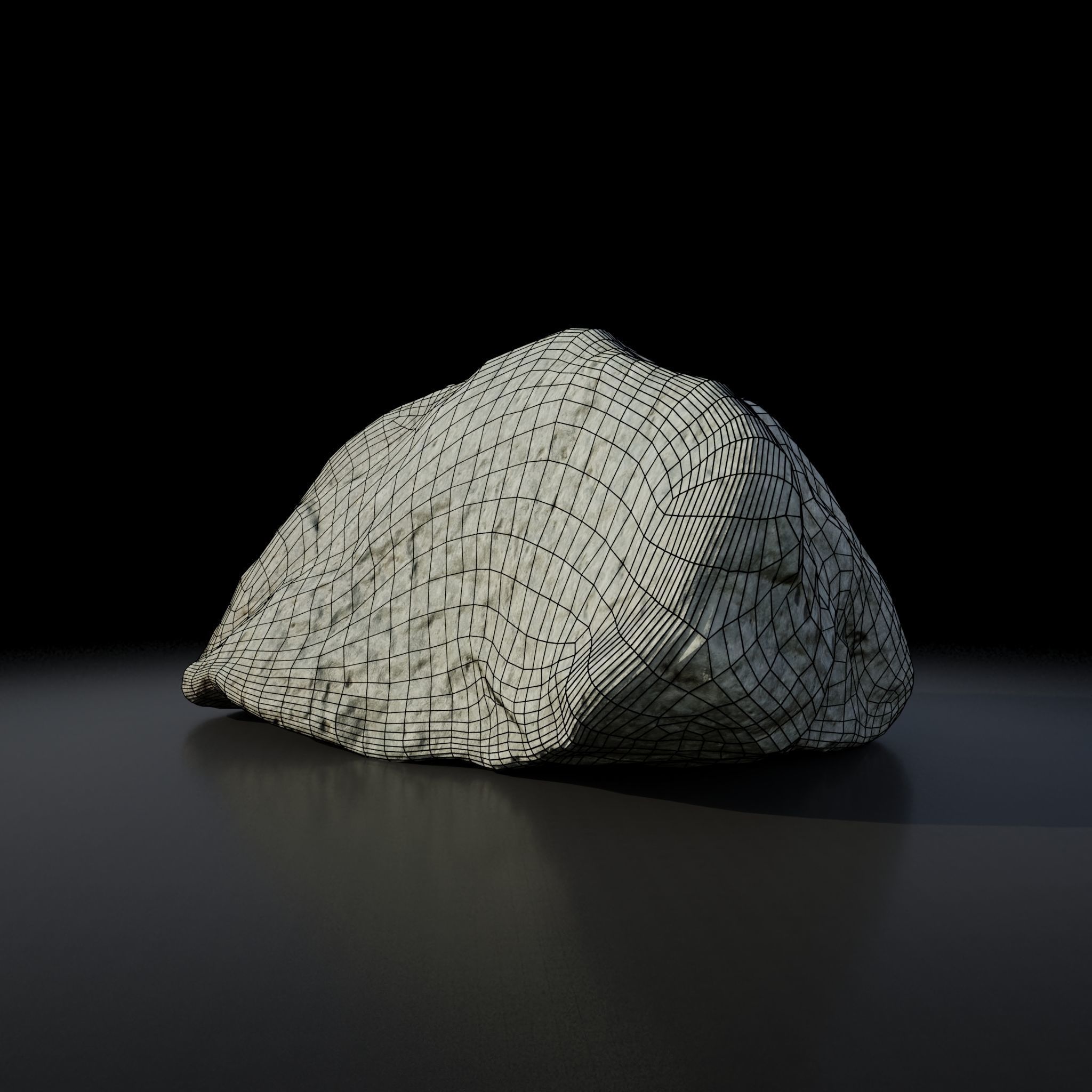 Rock 3D model - Photoscanned PBR Textures - Low and High poly Low-poly 3D model_5