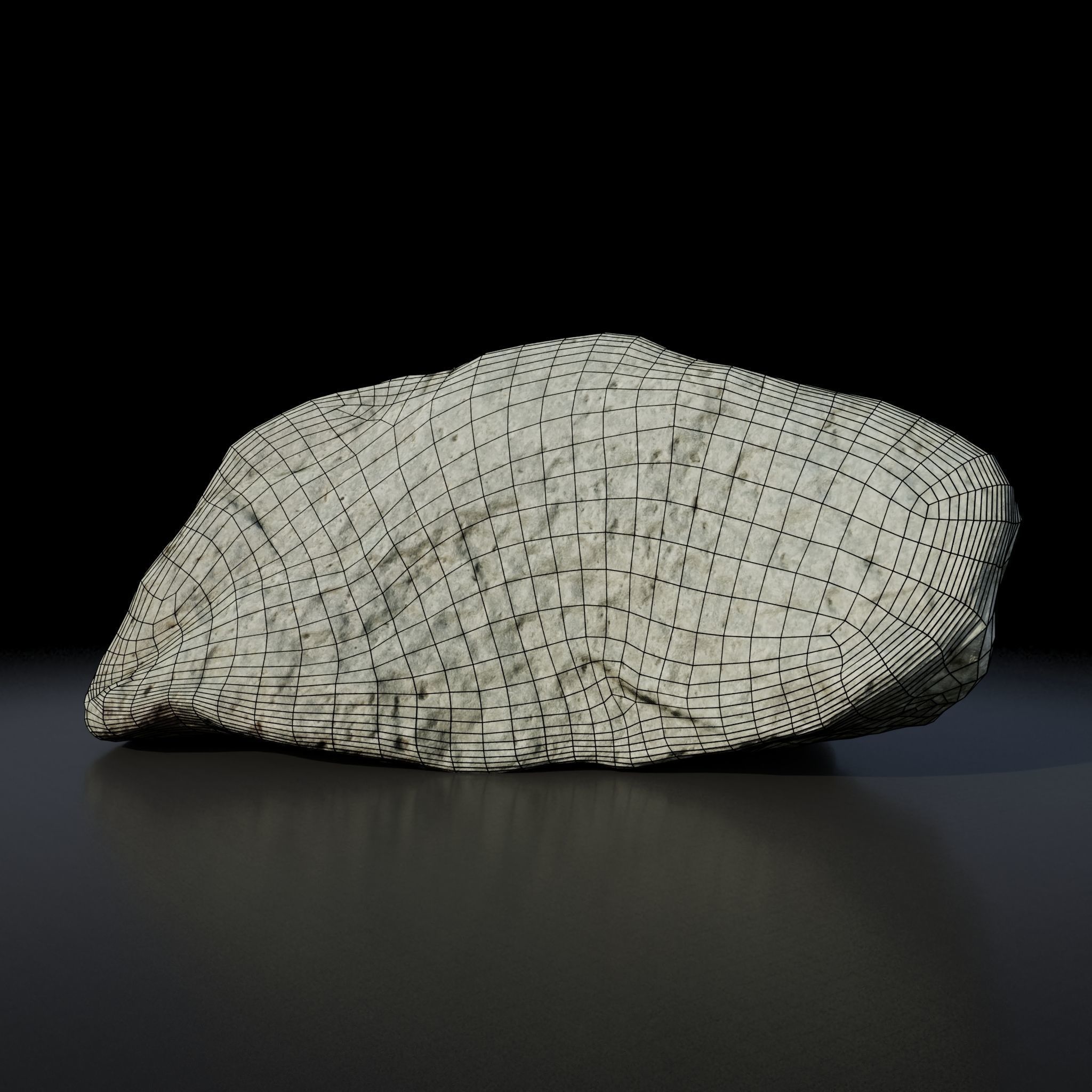 Rock 3D model - Photoscanned PBR Textures - Low and High poly Low-poly 3D model_4
