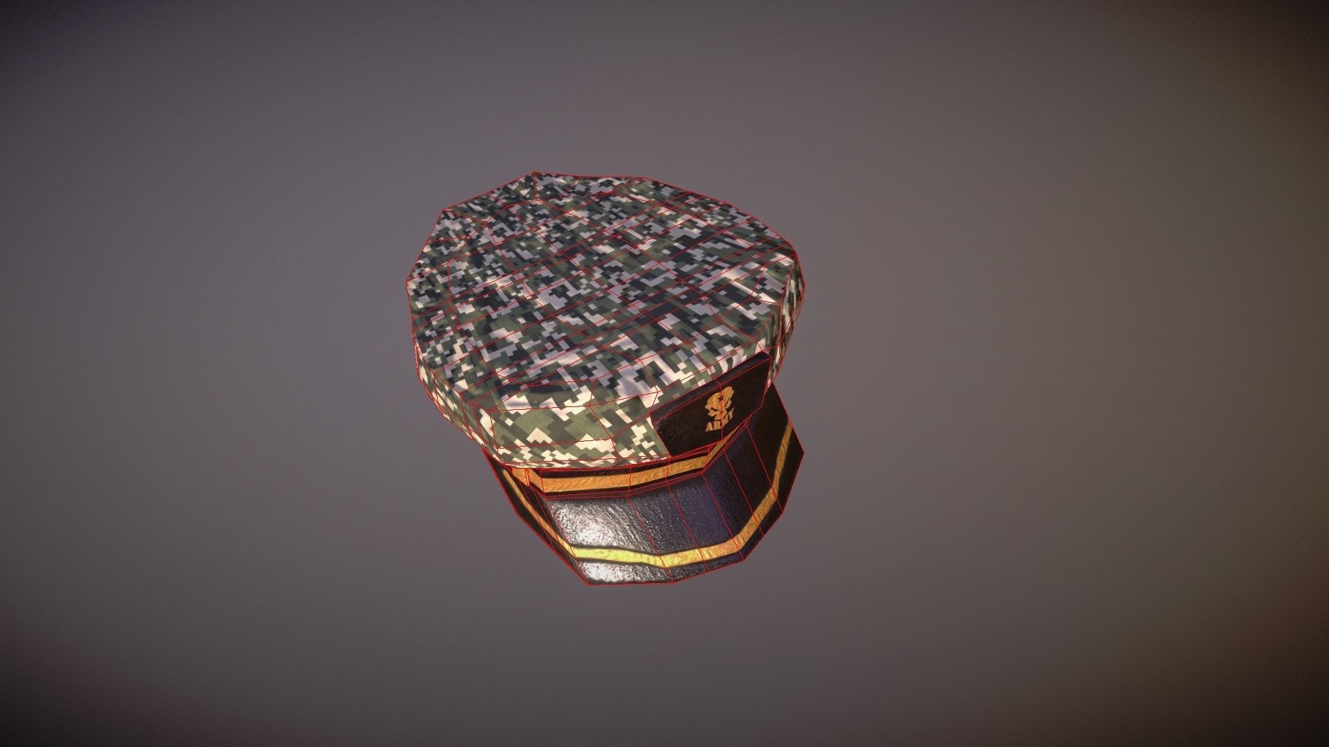 Military-Navy Cap Low-poly 3D model_10