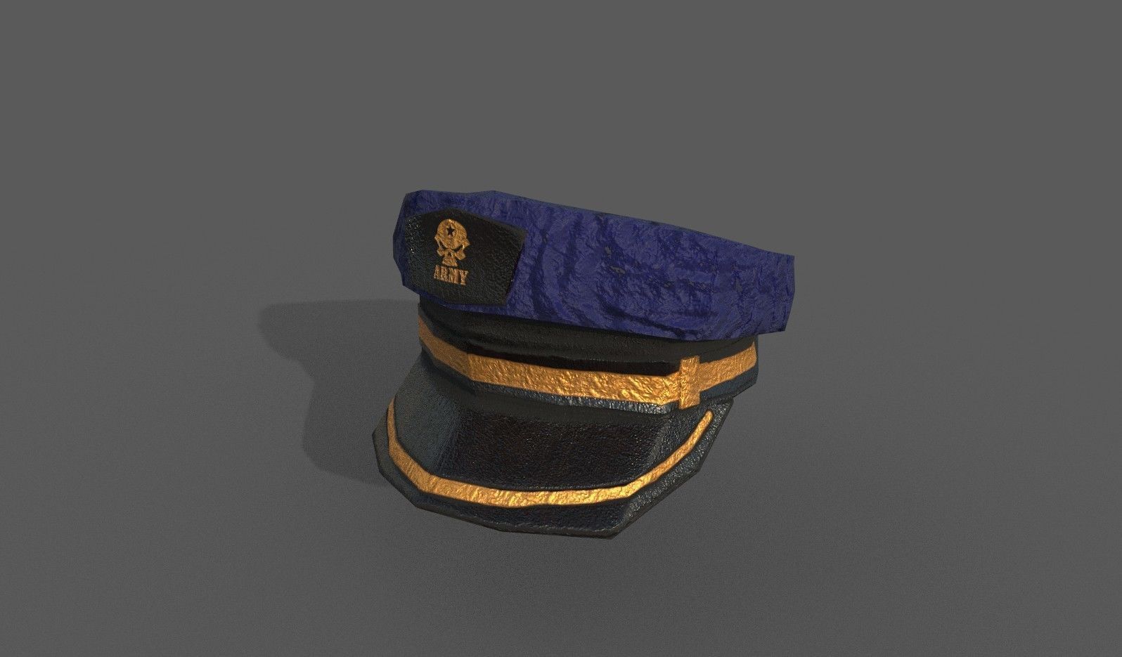 Military-Navy Cap Low-poly 3D model_16