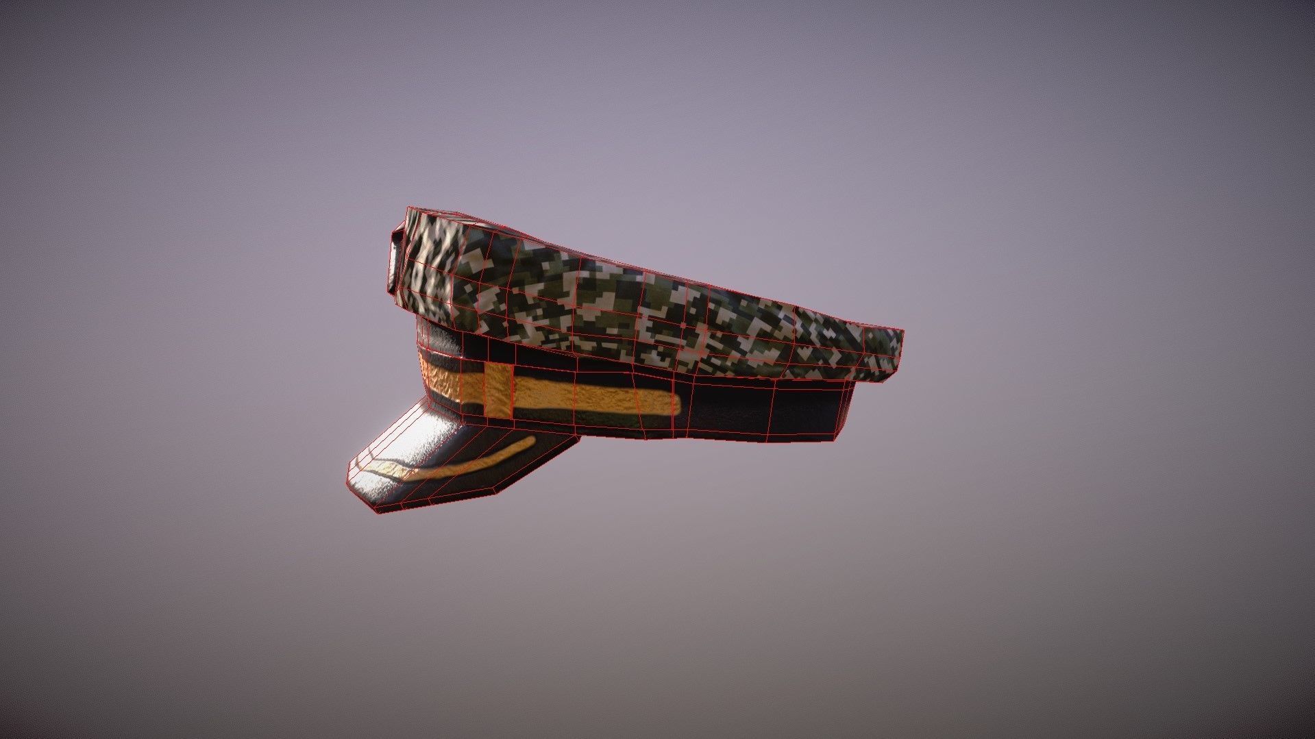 Military-Navy Cap Low-poly 3D model_9