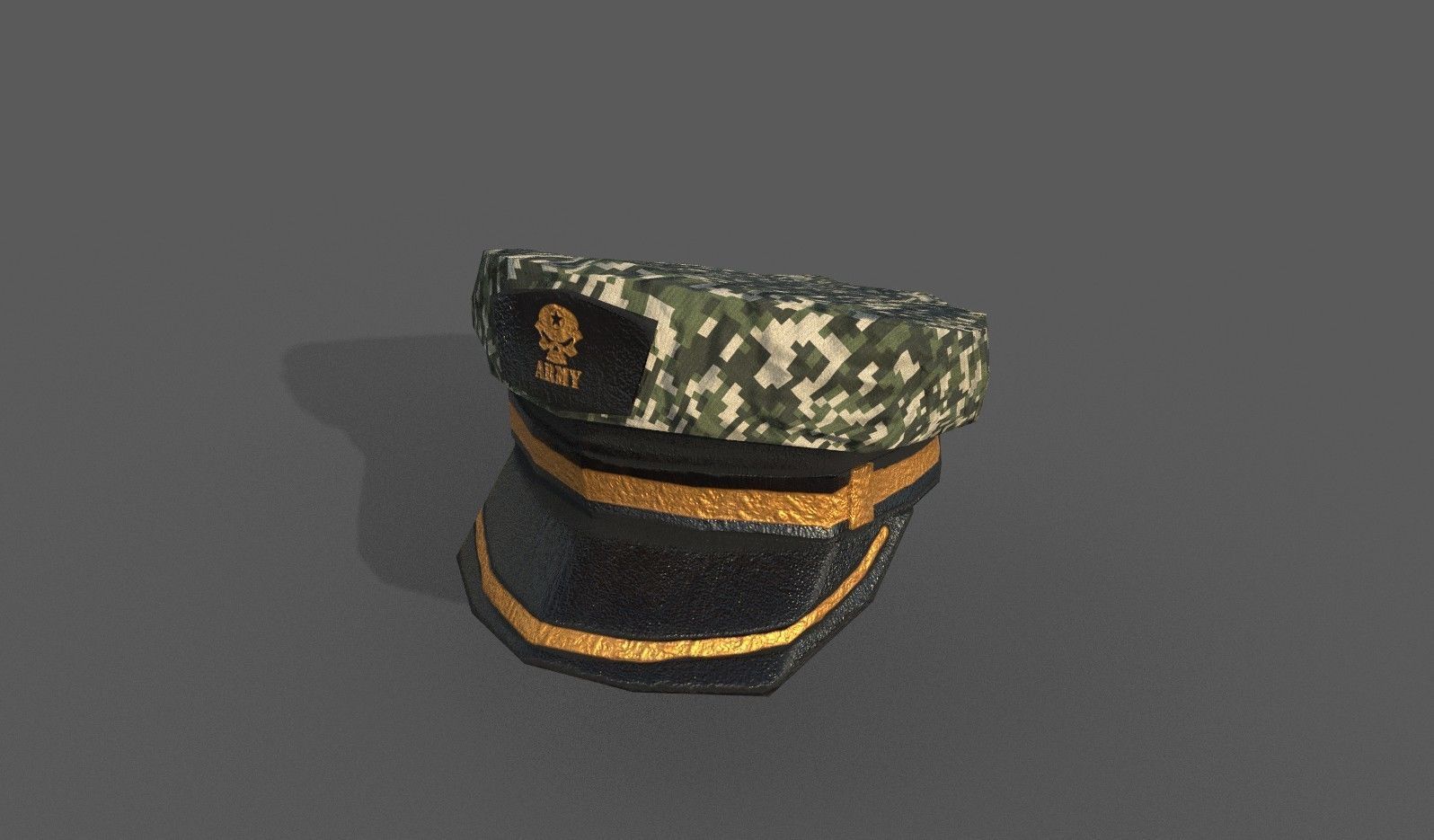 Military-Navy Cap Low-poly 3D model_1