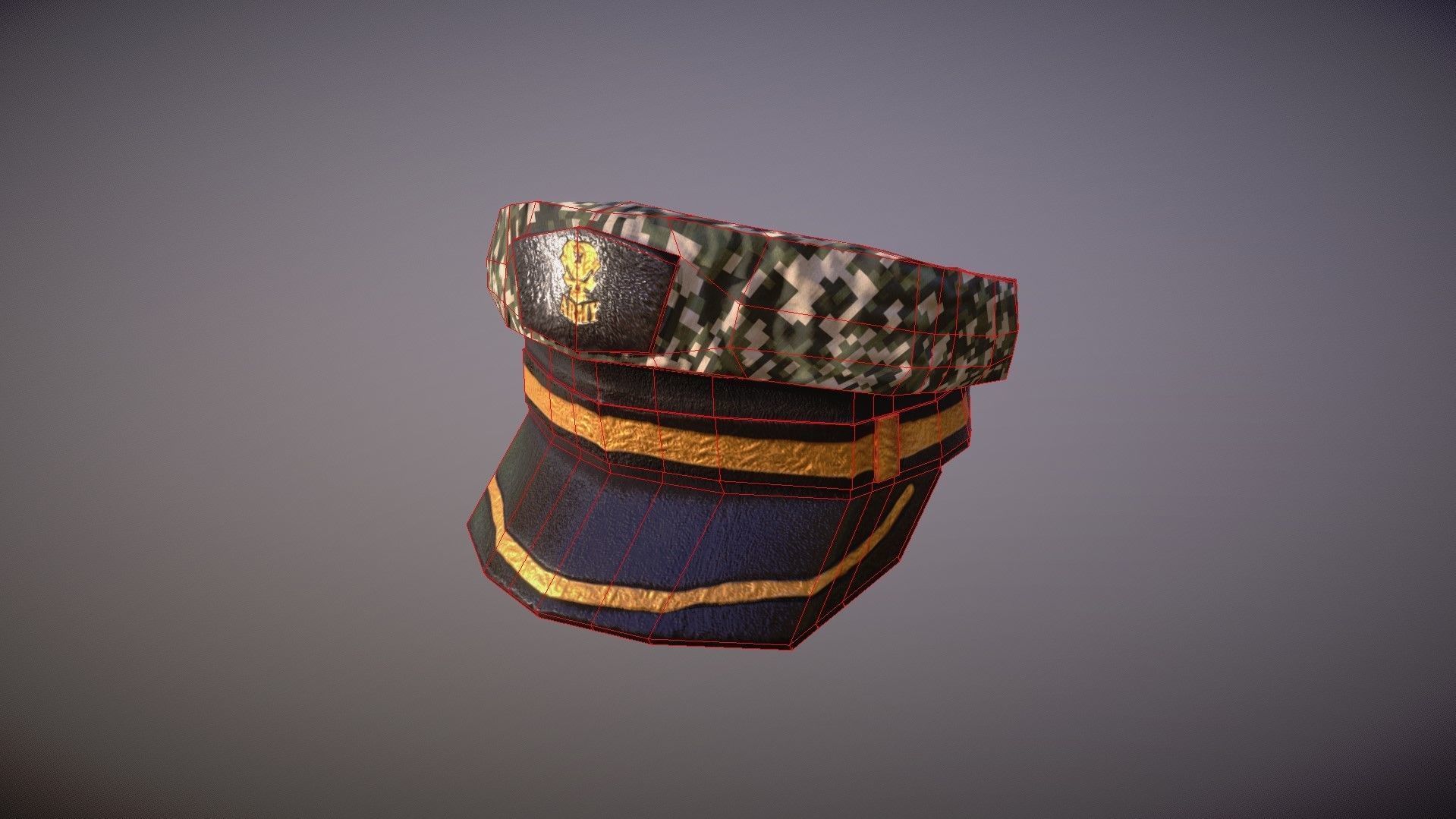 Military-Navy Cap Low-poly 3D model_8