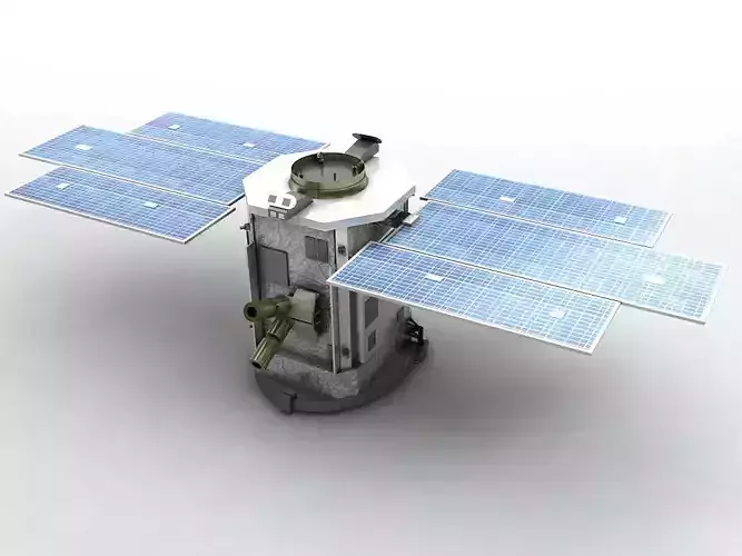 CloudSat Satellite Low-poly 3D model
