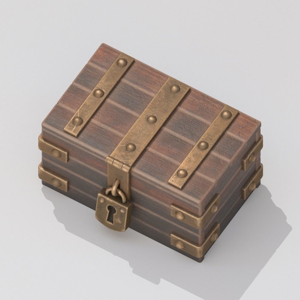 Wood box 3D model_5
