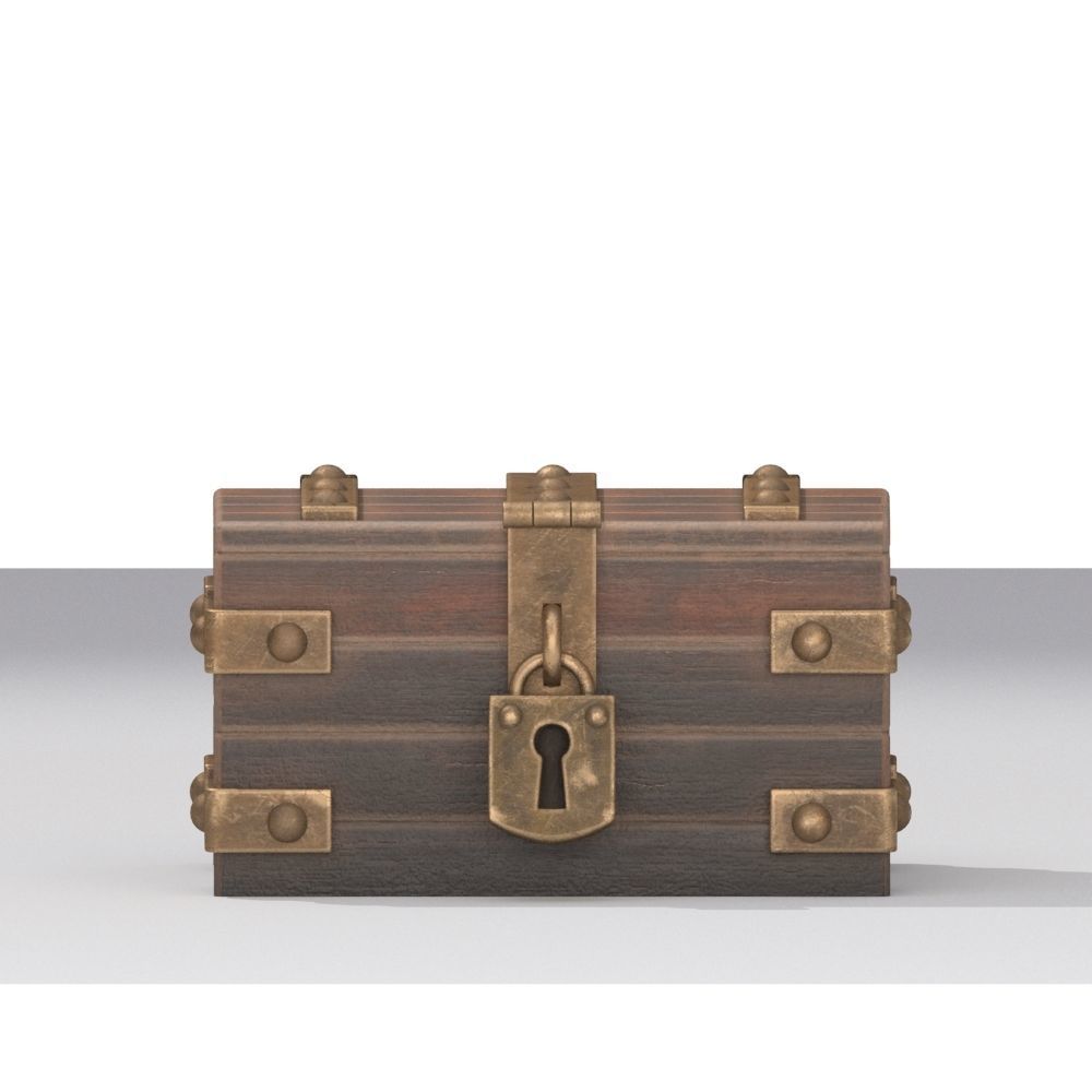 Wood box 3D model_6