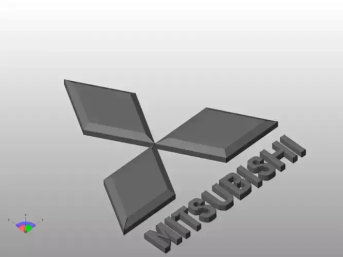Mitsubishi Logo 3D print model