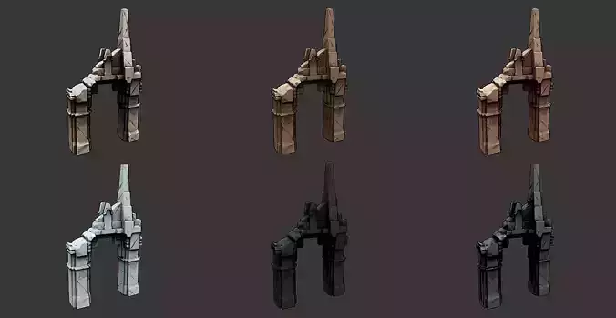 Stylized Stone Ruins 