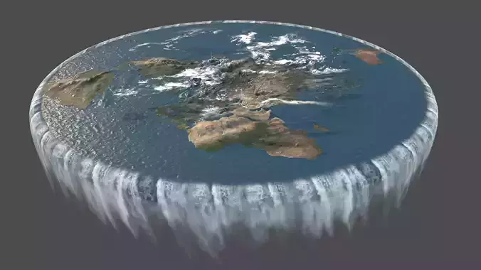 Flat Earth 3D model