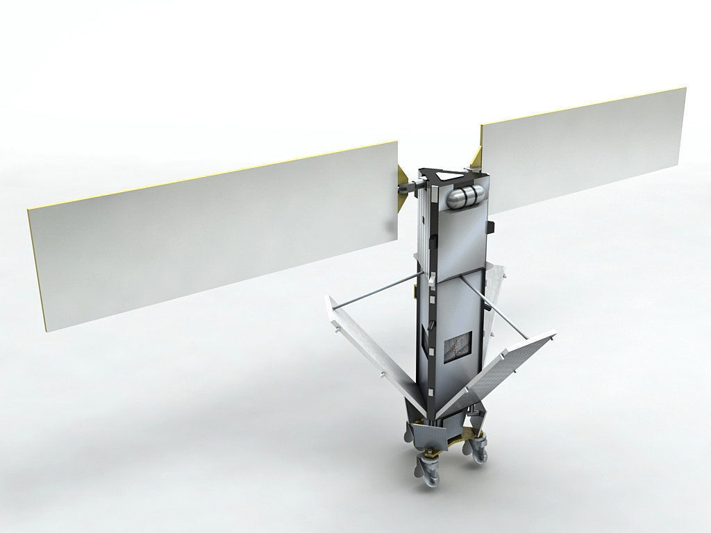 Iridium Satellite Low-poly 3D model_1