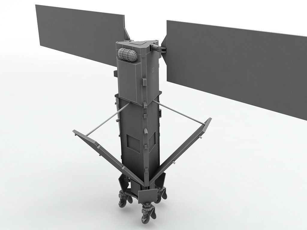 Iridium Satellite Low-poly 3D model_3
