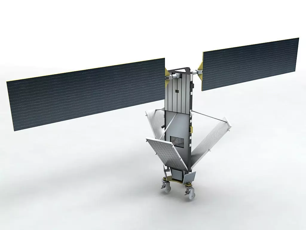 Iridium Satellite Low-poly 3D model_0