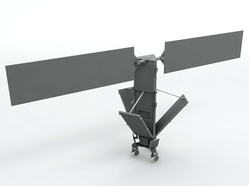 Iridium Satellite Low-poly 3D model_2