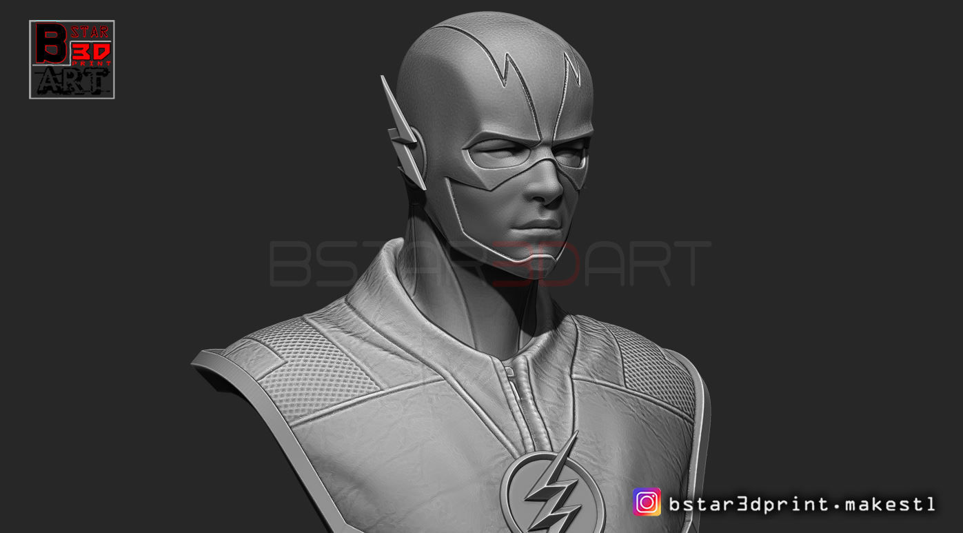 The Flash Bust  3D print model_14