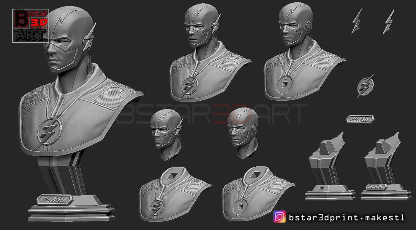 The Flash Bust  3D print model_15