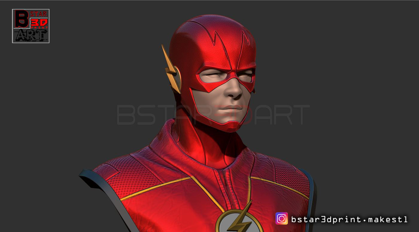 The Flash Bust  3D print model_7