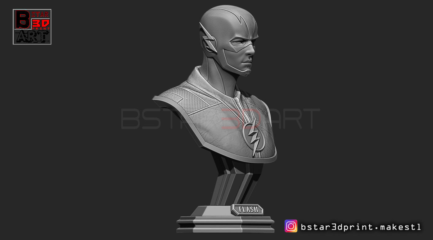 The Flash Bust  3D print model_12