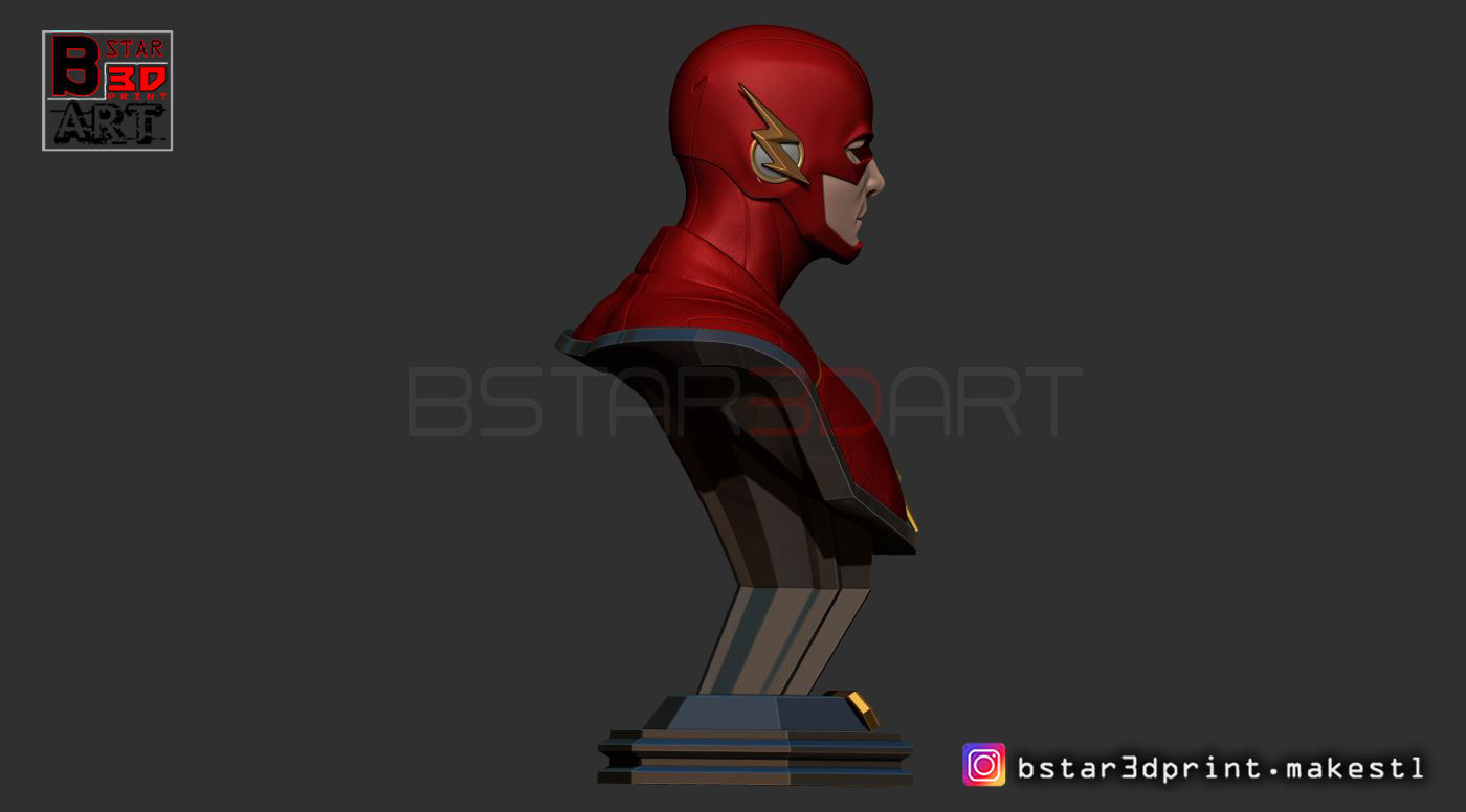 The Flash Bust  3D print model_4