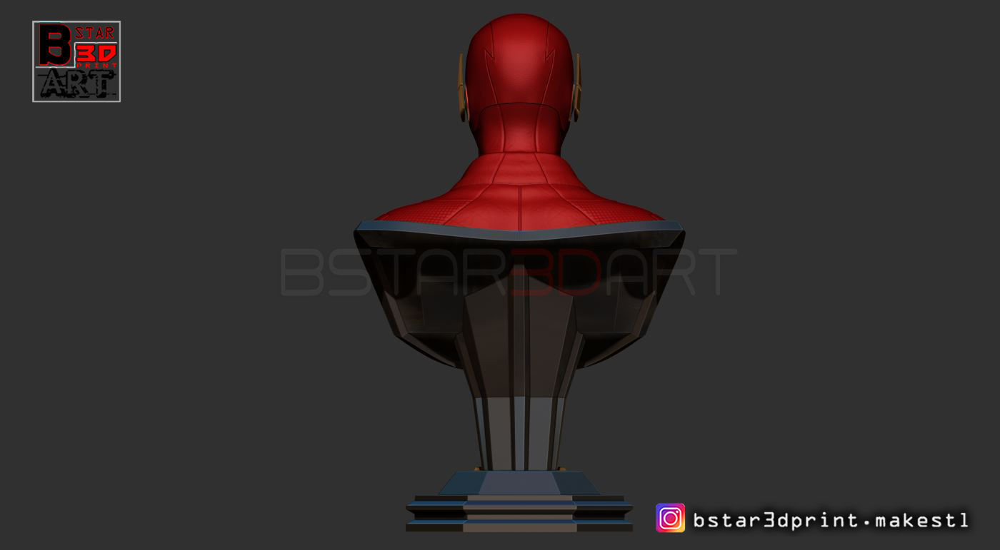 The Flash Bust  3D print model_3