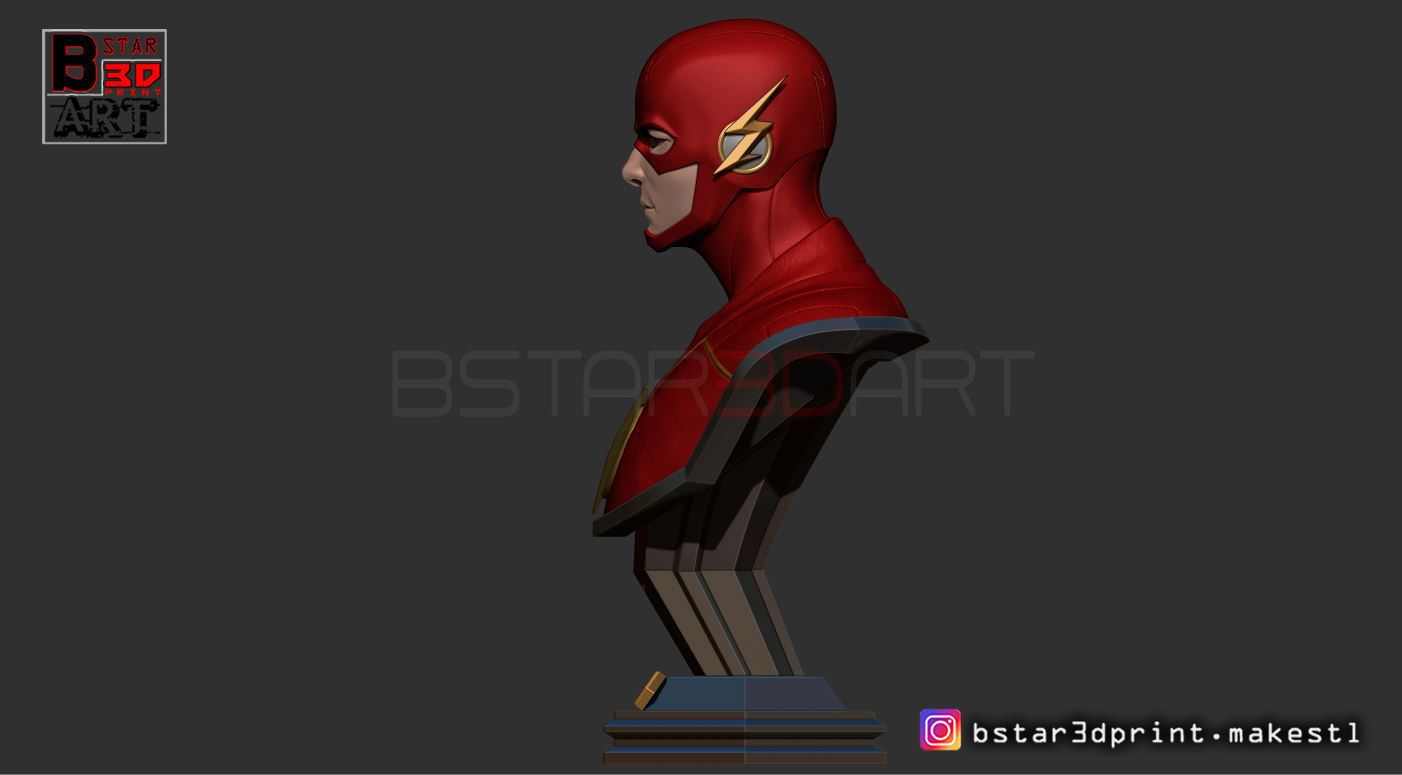The Flash Bust  3D print model_1