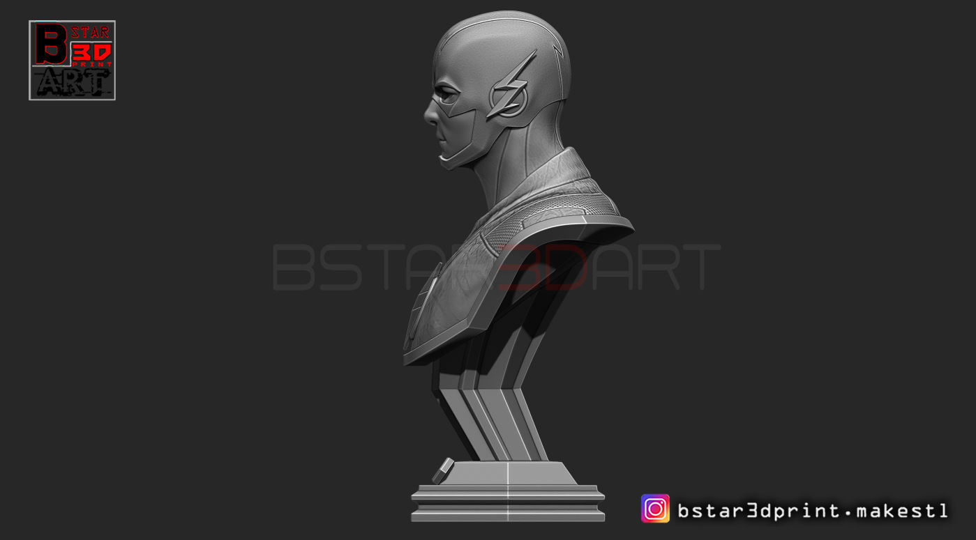 The Flash Bust  3D print model_9