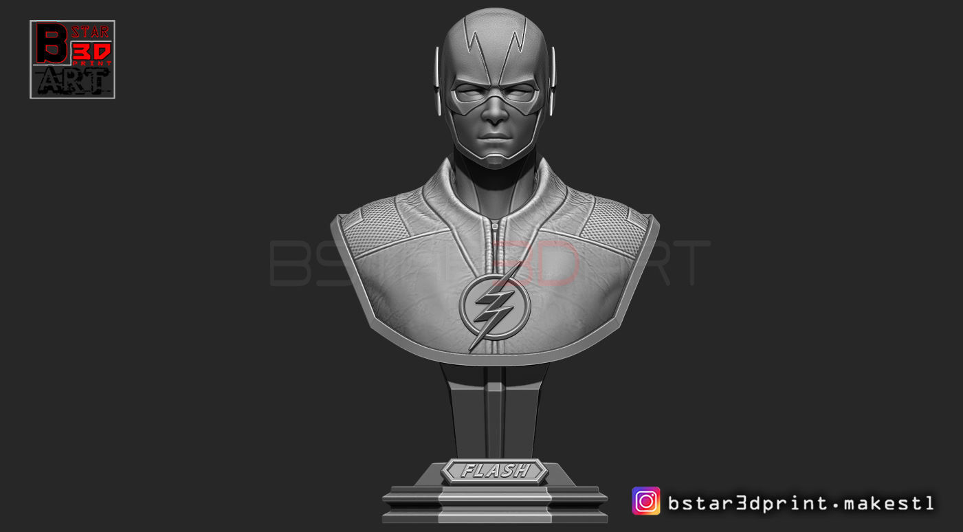 The Flash Bust  3D print model_13