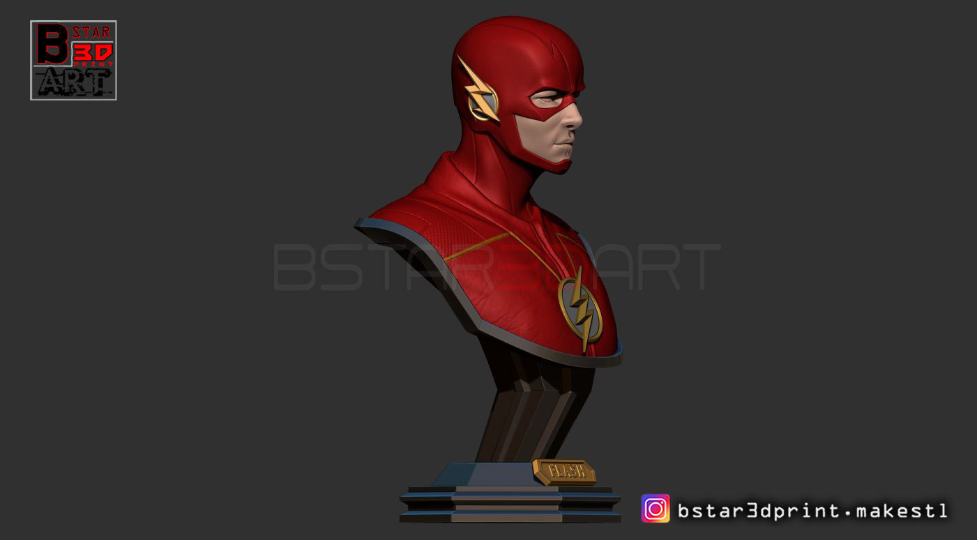 The Flash Bust  3D print model_5