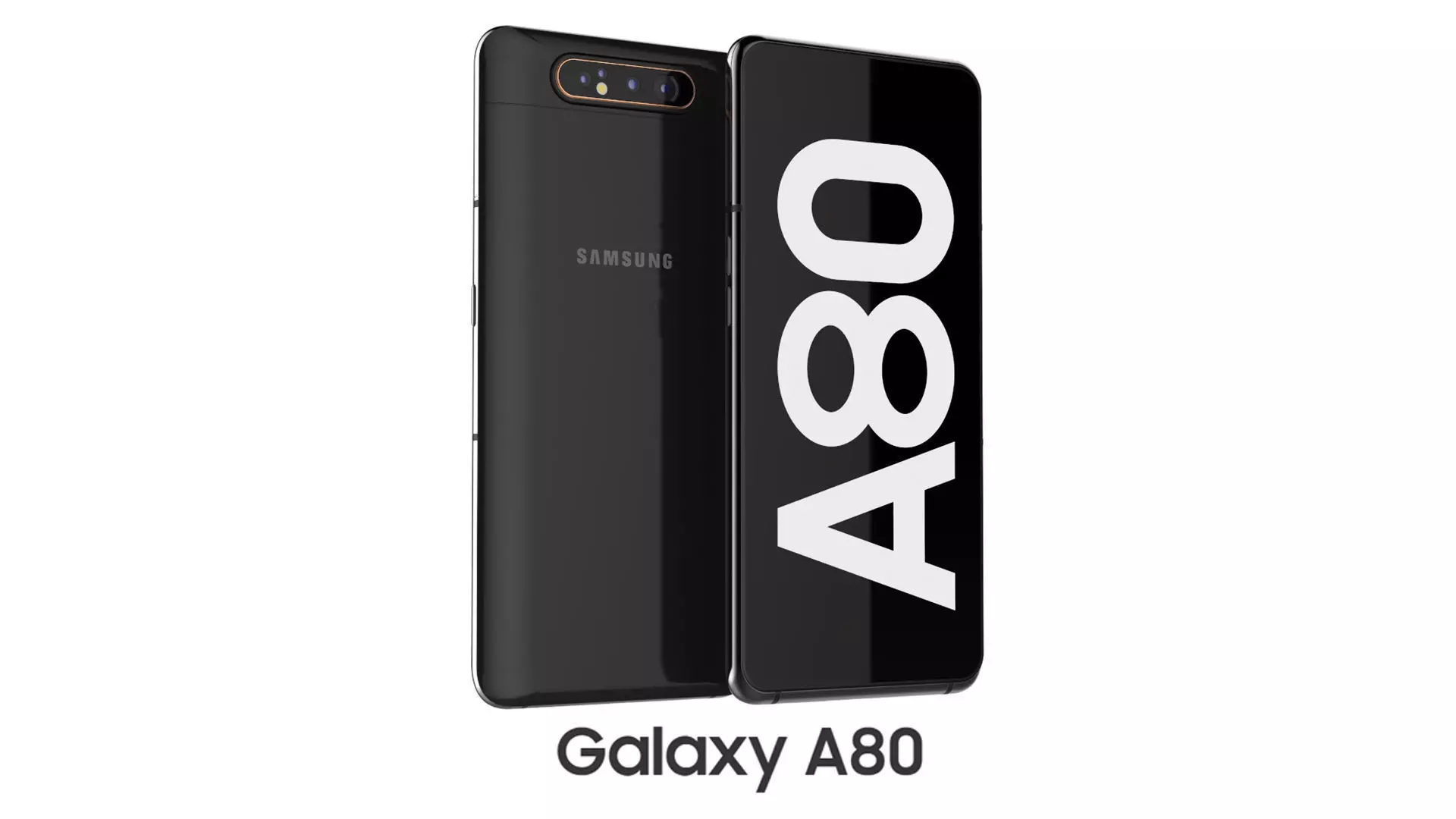 Samsung Galaxy A80 Phantom Black 3D model