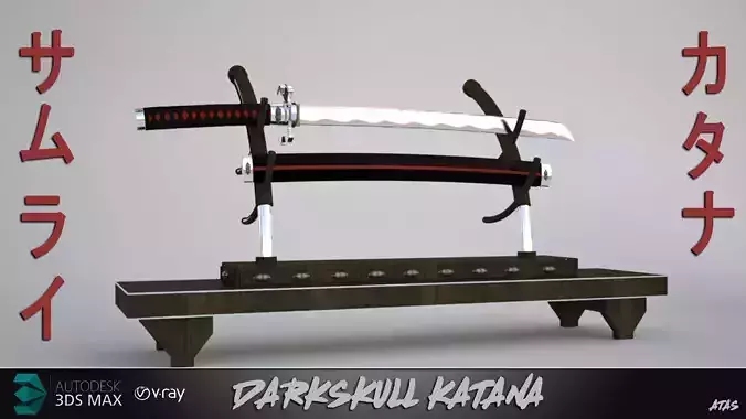 Katana Dark Skull And Stund Model 