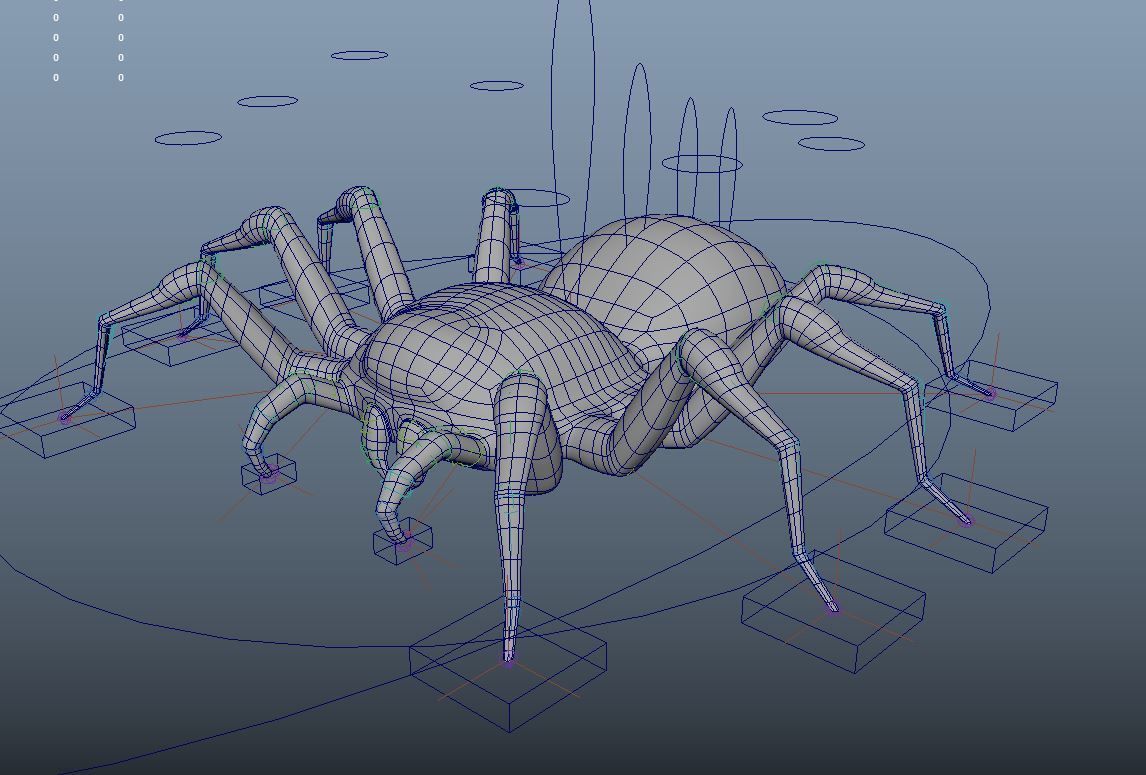 Spider Rigged Low-poly 3D model_2