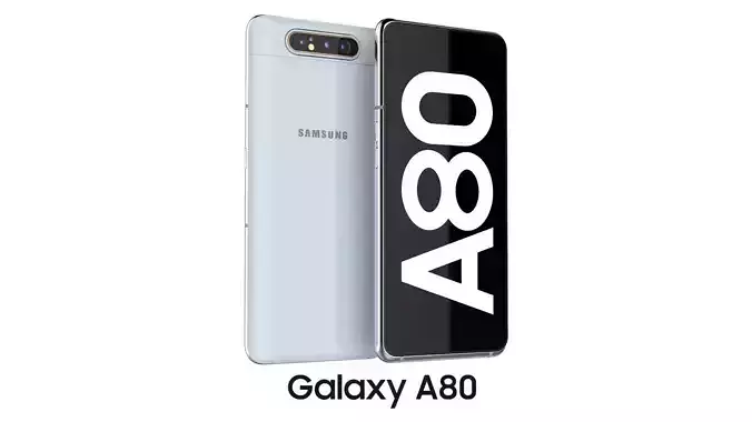 Samsung Galaxy A80 Ghost White 3D model