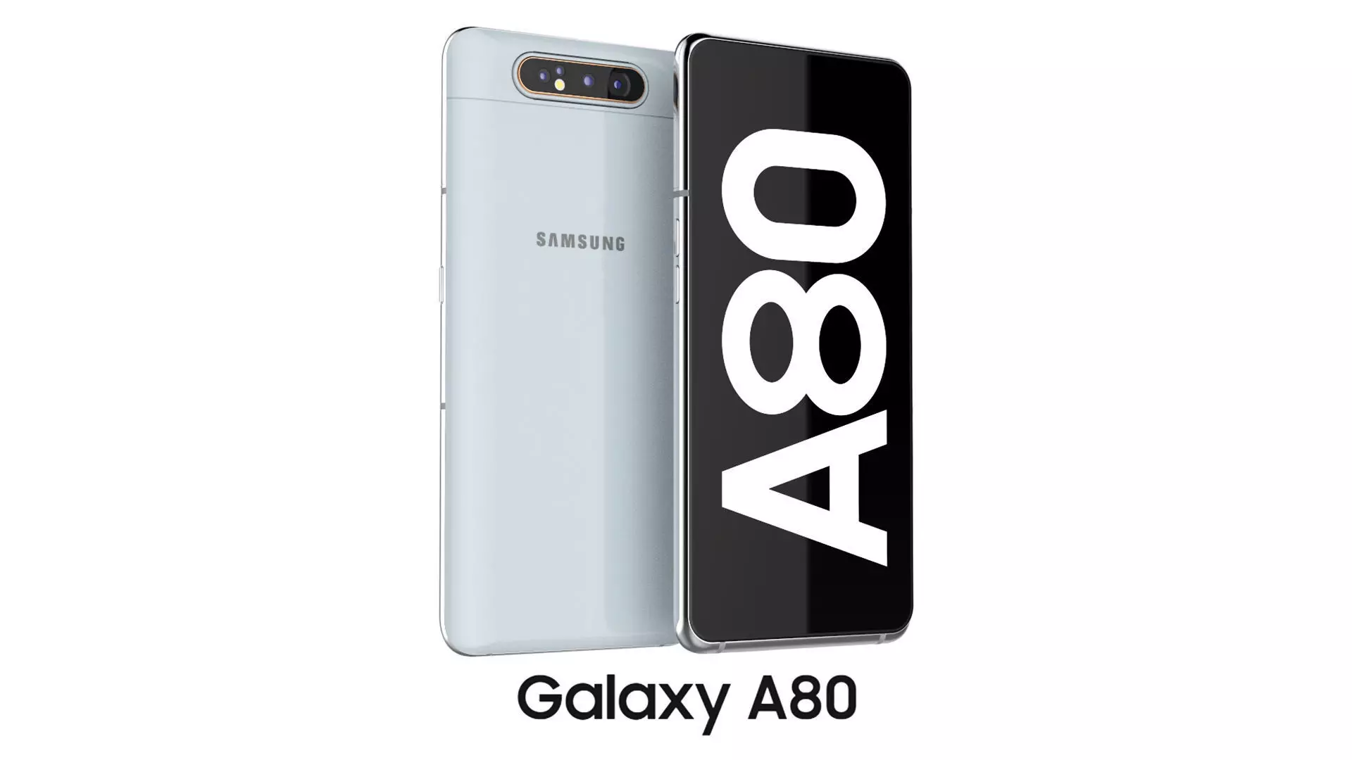 Samsung Galaxy A80 Ghost White 3D model