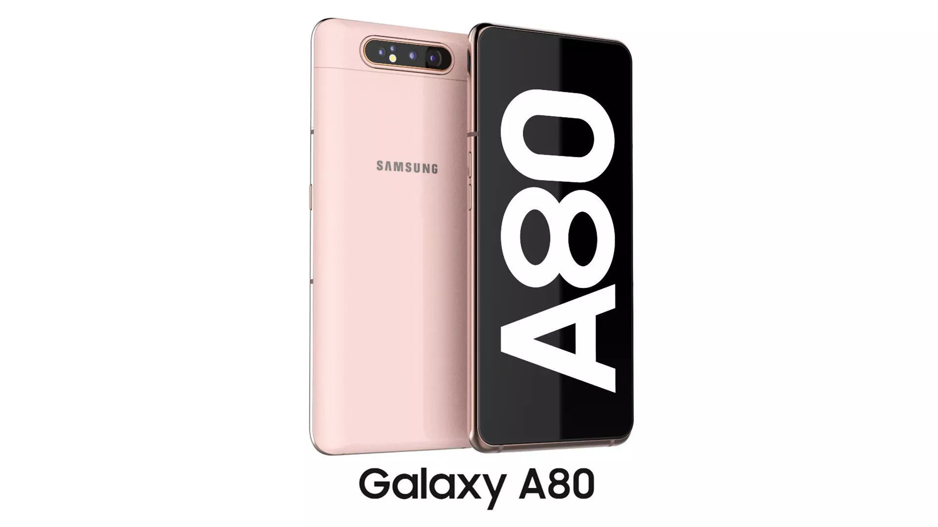 Samsung Galaxy A80 Angel Gold 3D model