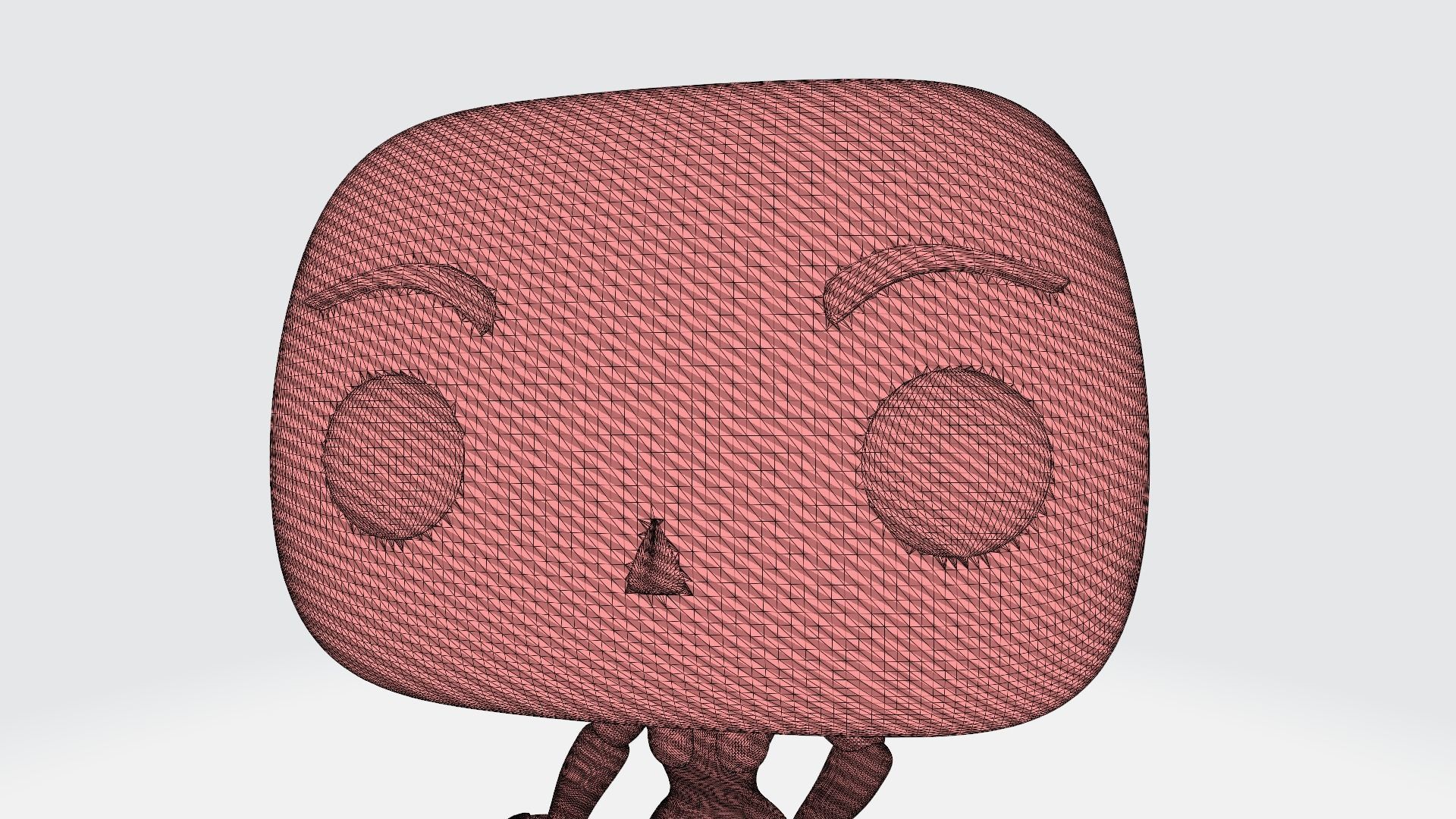 Custom Pop Female Standing Hairless Figure 3D Print Model 3D print model_7
