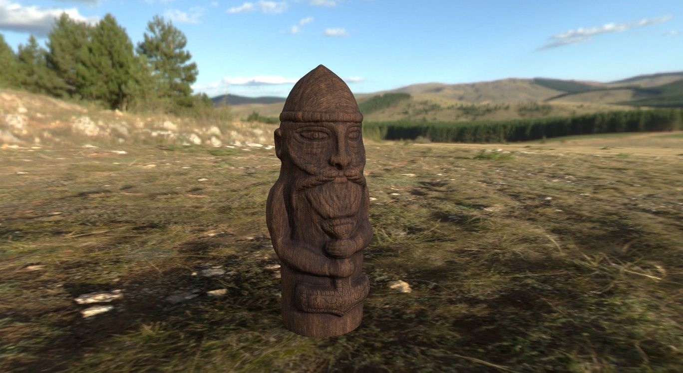 Thor Idol Low-poly 3D model_1