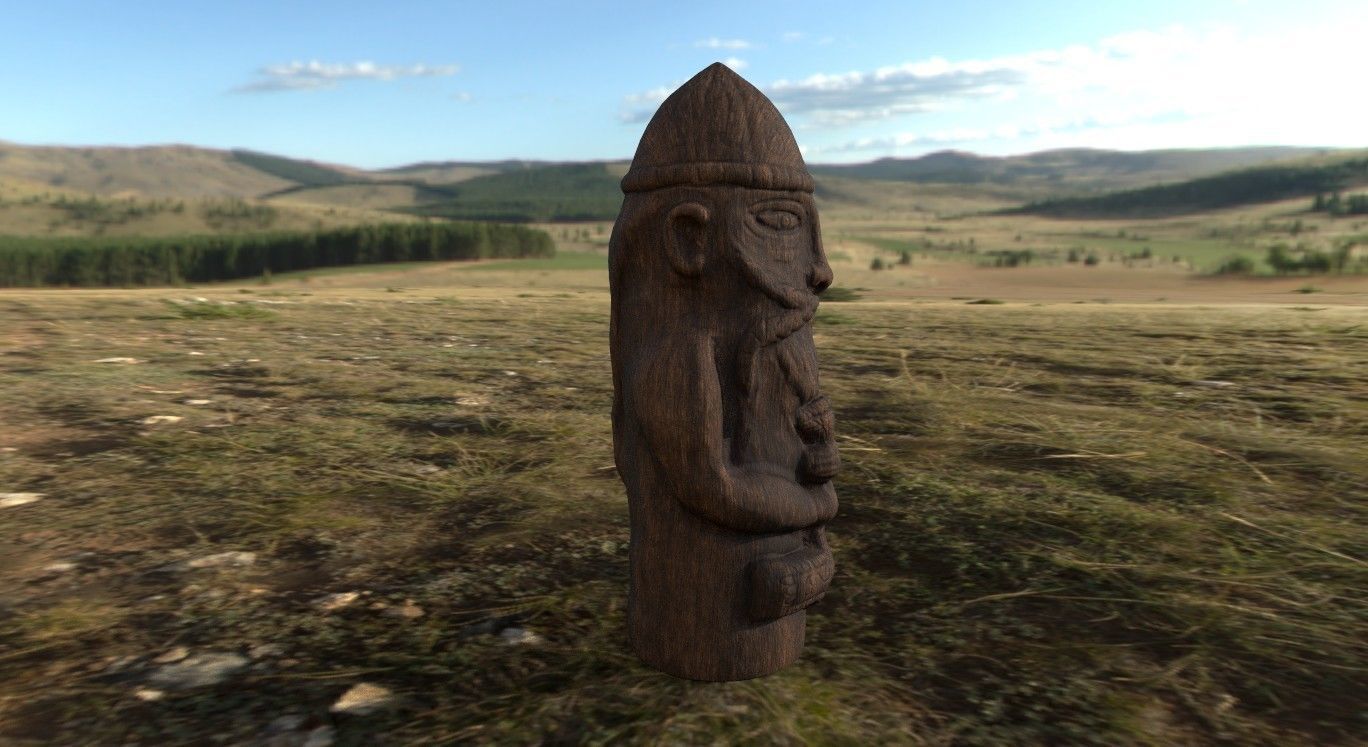 Thor Idol Low-poly 3D model_3