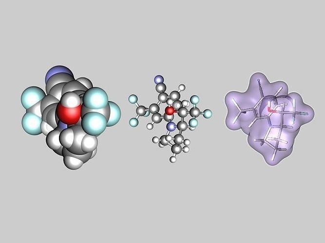 Ligandrol molecule 3D model