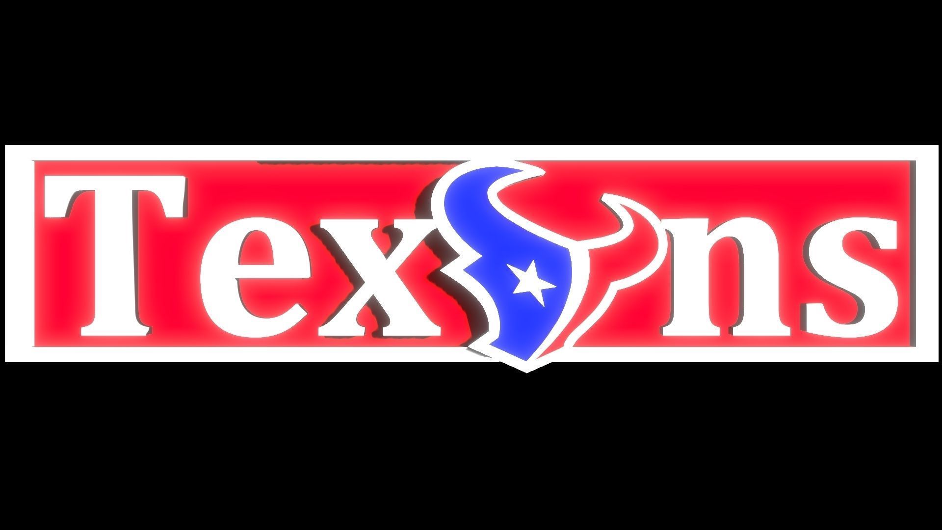Texans NFL custom logo banner 3D model_2