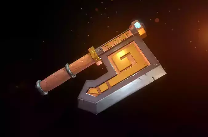 Stylized Axe - Handpainted