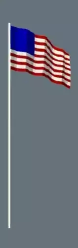 American Flag Low-poly 3D model