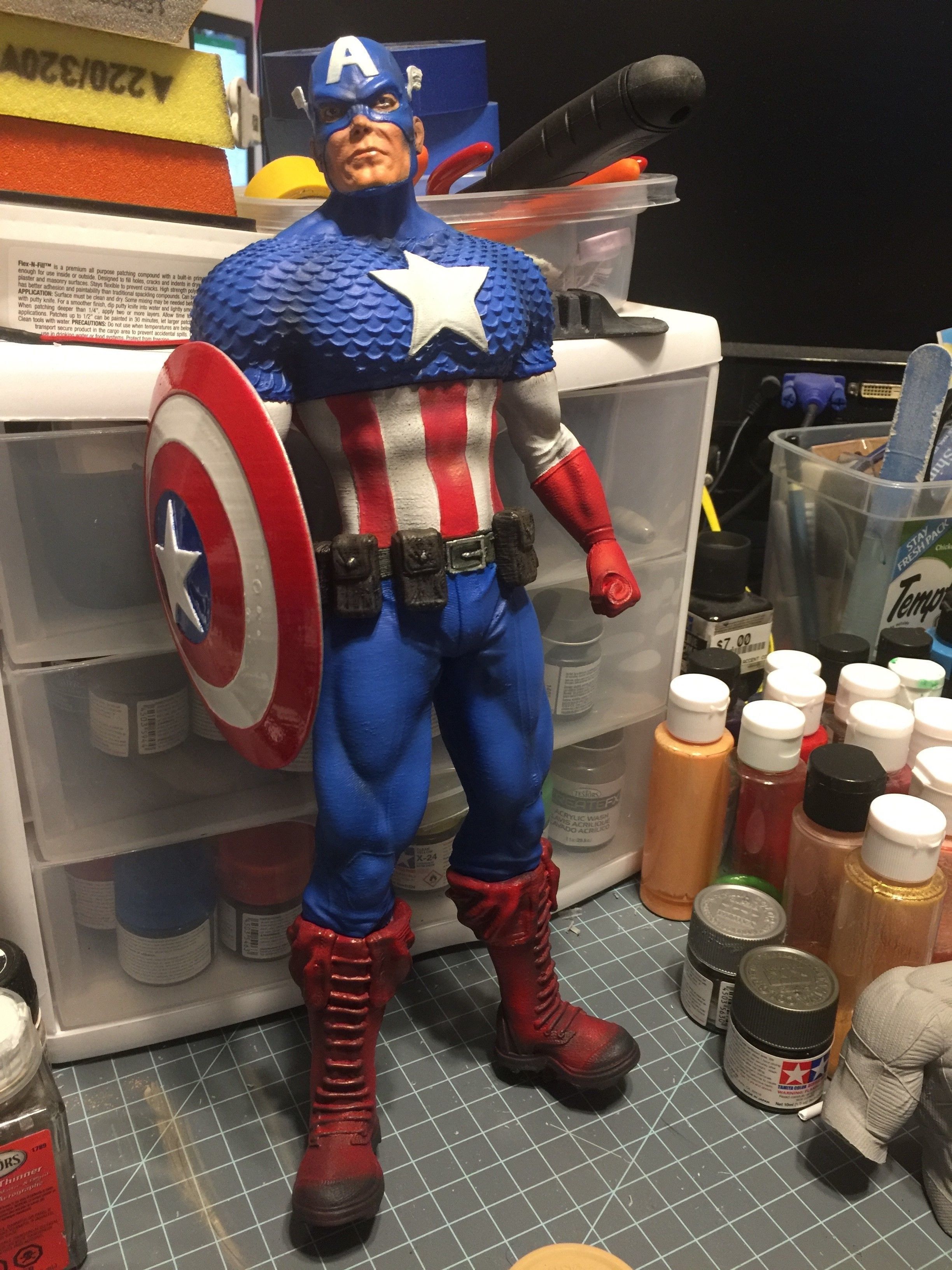 Captain America STL 3dprinting  3D print model_5