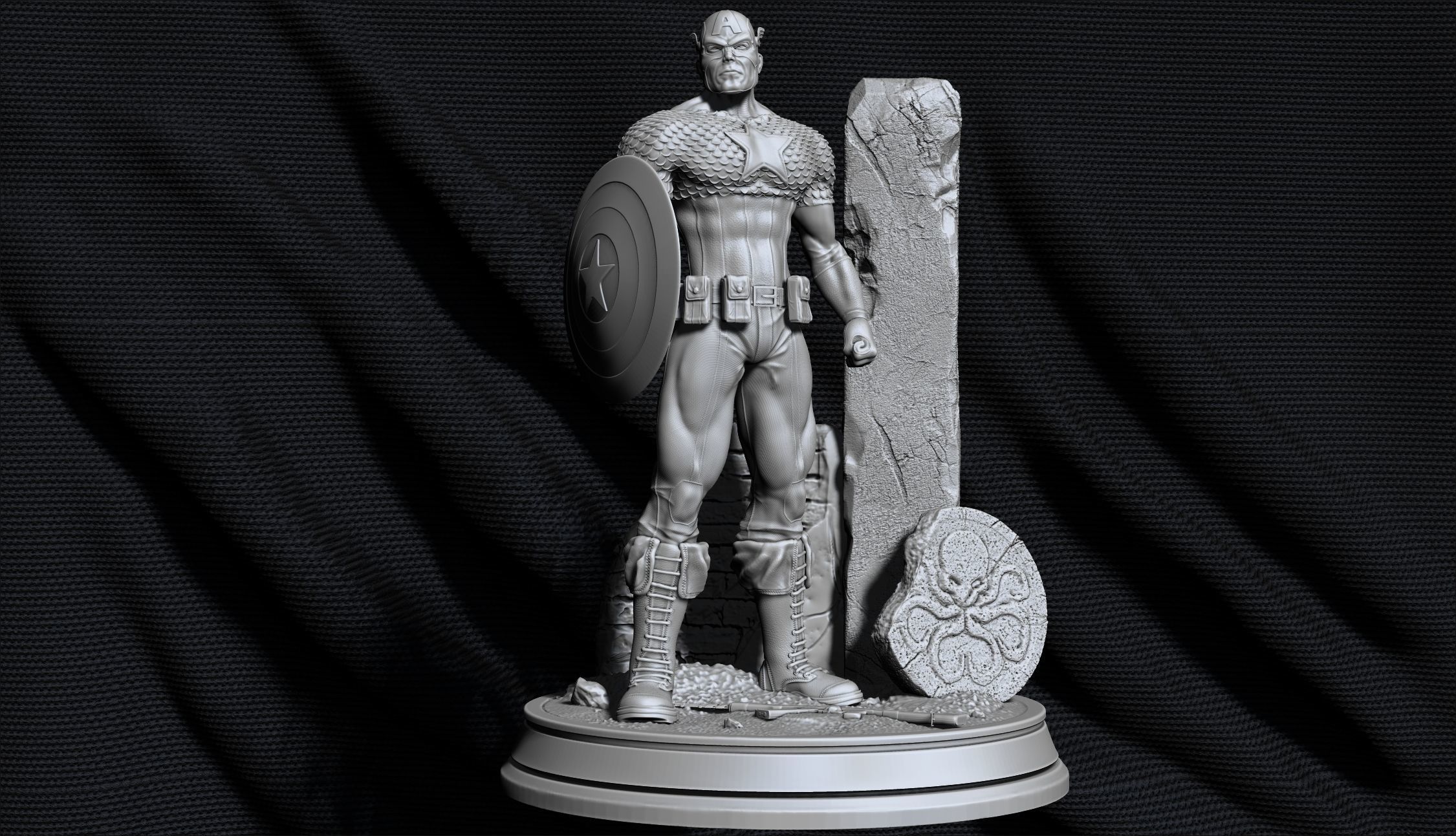 Captain America STL 3dprinting  3D print model_1