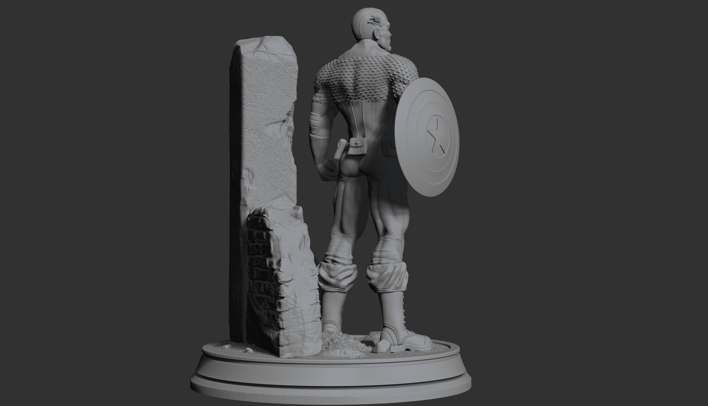 Captain America STL 3dprinting  3D print model_3