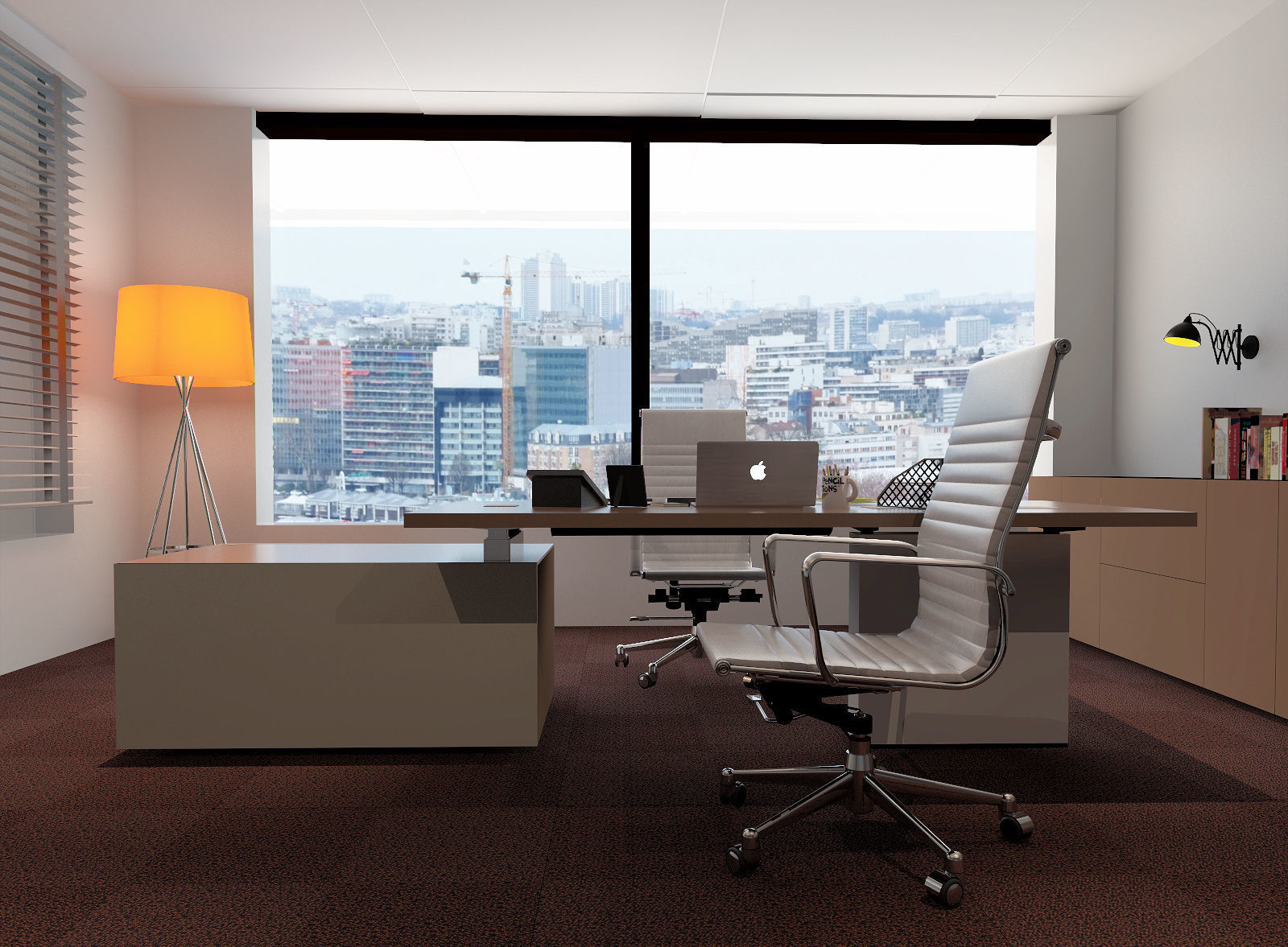 Modern Office 3D model_3